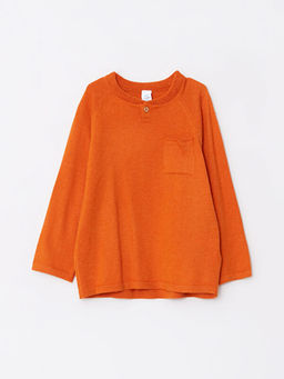 Bisiklet Yaka Uzun Kollu Basic Erkek Bebek Triko Kazak