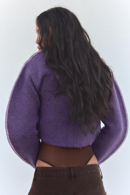 HIGH NECK KNIT JACKET - Zara фото 5