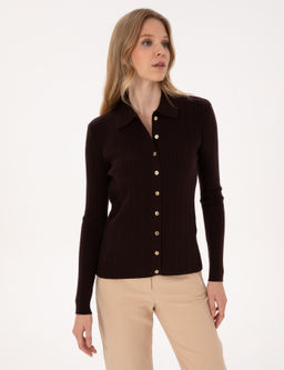 Kahverengi Slim Fit Triko H_rka - Pierre cardin фото 3