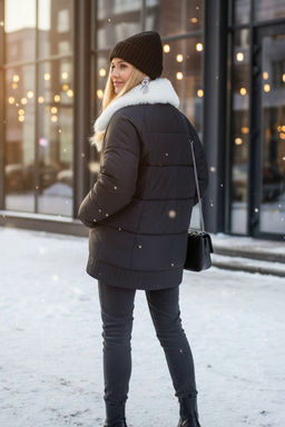 Куртка с меховым воротником арт.6677 зима, евро-зима