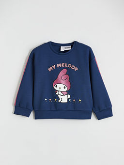 Bisiklet Yaka My Melody Bask?l? K?z ?ocuk Sweatshirt