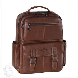 Рюкзак мужской кожаный 3926Z brown Zinimsk в Новосибирске