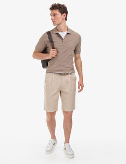 Koyu Vizon Regular Fit %100 Pamuk K_vr_lmaz D__meli Polo Yaka Basic Ti__rt