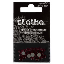 Страз клеевой "Zlatka" ZRTG-2024 SS20 цветные 4.7 мм стекло 5 x 24 шт в пакете с картонным еврослотом №19 красный (Siam)