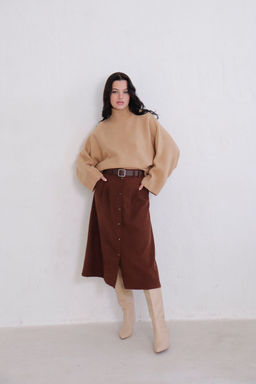 Юбка на пуговицах длины миди - Martichelli фото 66