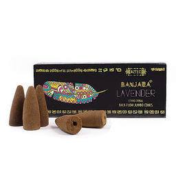 Благовония конусы BANJARA ETNO Back-Flow Lavender Super Premium качество 10 конусов 30g - Сандаловый дом фото 3