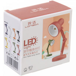 Цена за 2 шт. Настольная лампа "Sunshine" 4*4*11 см LED, батарейки AG3, 0.2W, Коралловый