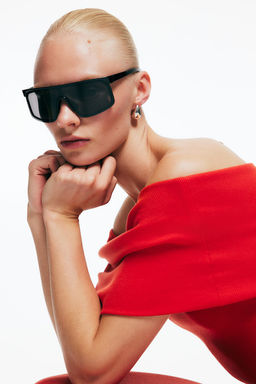 Vestido off-the-shoulder - H&m фото 3