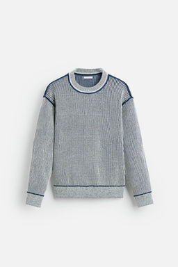 CONTRASTING RIBBED SWEATER - Zara фото 5