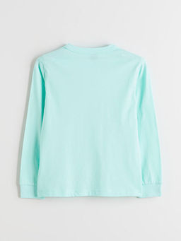 Bisiklet Yaka Bask?l? Erkek ?ocuk Ti??rt