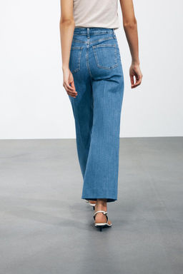ZW COLLECTION HIGH-WAIST PALAZZO JEANS - Zara фото 5