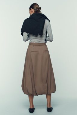 MIDI BALLOON SKIRT WITH BELT - Zara фото 7
