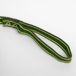 Поводок брезентовый, 2,7 м х 2,5 см, хаки/зелёный - Пижон фото 3