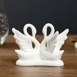 Фигурка под фарфор «2 лебедя изящество», стразы, 10×5×9 см
