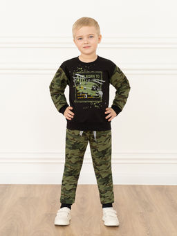 Костюм для малышей хакичерный вертолет