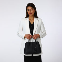 Сумка женская тоут TEXTURA на молнии, 29×11×23 см, однотонная, чёрная