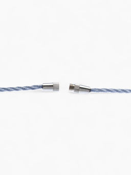 Цена за 2 шт. Шнурок гайтан 60 см d=2 мм, цвет серебряный, винтовой замок серебро