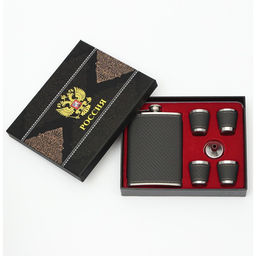 Подарочный набор 6 в 1: фляжка 270 мл, 4 стопки по 40 мл, воронка - Simaland фото 8