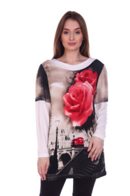 249 Туника "Красные розы"