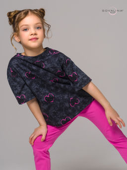 Костюм Мун варенка графит сердце-ягода - Sovalina фото 2