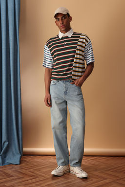 TRENDYOL MAN Mavi Eskitme Efektli Baggy Fit Jeans Kot Pantolon TMNSS25JE00007 - Trendyolmilla фото 2