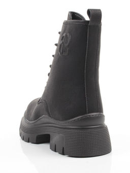 04-WD022-1M BLACK Ботинки зимние женские (натуральная кожа, 100% шерсть)