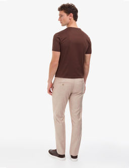 Bej Slim Fit Beli Lastikli Klasik Jogger Pantolon