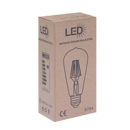 Лампа светодиодная «Ретро», ST64, 6 Вт, E27, 630 Лм, 2700К, свечение тёплое белое, жёлтая