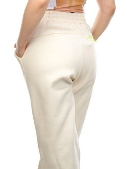 M073 BEIGE Брюки спортивные женские на флисе (85% хлопок, 10% полиэстер, 5% спандекс) 7986 - Fashion фото 5