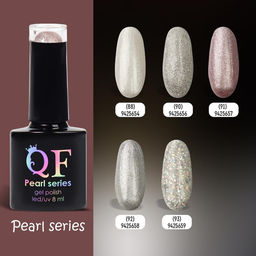 Гель лак для ногтей, жемчужный, с блёстками, трехфазный, 8 мл, LED/UV, фиолетовый (91)