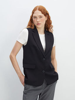 Ceket Yaka Kad?n Klasik Yelek