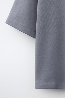 CAMISETA LISA INTERLOCK / Azul - Zara фото 4