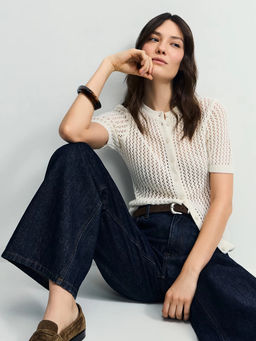 Ажурный джемпер с коротким рукавом / Zarina