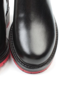 01-CA169-21B100M BLACK Ботинки демисезонные женские (натуральная кожа, байка)