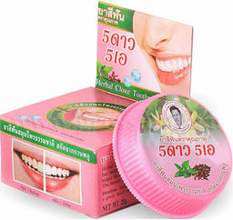 5 Star 5 Herbal Clove Toothpaste, 25g - Зубная паста отбеливающая Розовая