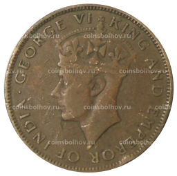 Монета 1 цент 1944 года Британский Гондурас