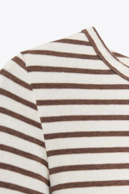 STRIPED LONG SLEEVE T-SHIRT - Zara фото 6