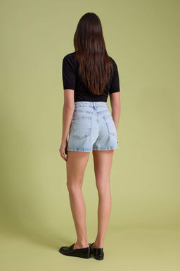 TRENDYOLMILLA Koyu Mavi Yuksek Bel Denim Sort TWOSS23SR00199  фото 52