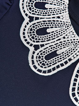 Платье для девочки в школу нарядные вещи UD 7483 т.синий - Mini maxi фото 5