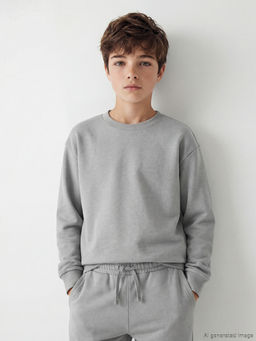 Bisiklet Yaka Erkek ?ocuk Sweatshirt