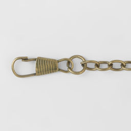 Цена за 2 шт. Цепочка для сумки, с карабинами, железная, 5×7 мм, 120 см, цвет бронзовый