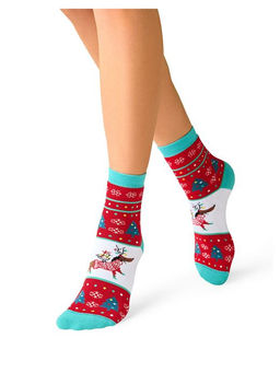 MINI INVERNO 3300-7 (кот, заяц, такса) NEW YEAR - rosso