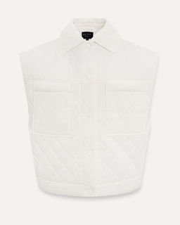 Белый стеганый жилет - Incity фото 6