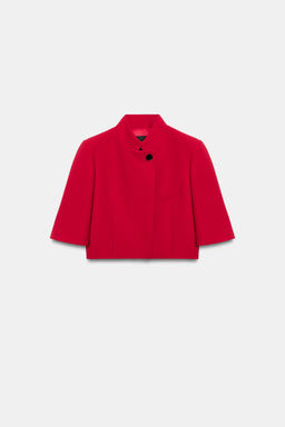 BLAZER CROPPED MANGA CORTA ZW COLLECTION / Rojo - Zara фото 12