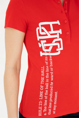 Женская красная футболка - U.s. polo assn фото 7