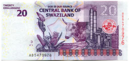 Банкнота 20 эмалангени 2017 года Свазиленд