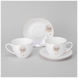 ЧАЙНЫЙ НАБОР LEFARD INSPIRATION ЗОЛОТОЙ ЦВЕТОК НА 2 ПЕР. 4 ПР. 260 МЛ