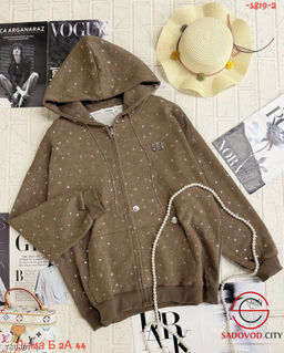 Женская толстовка на молнии с капюшоном - Bruno фото 2