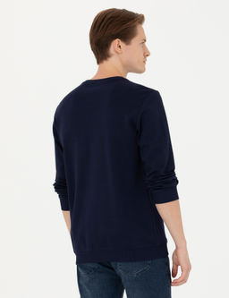 Темно-синий свитшот с круглым вырезом - Cacharel фото 6