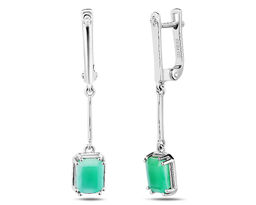 Серьги, изумруд берилл, Прима